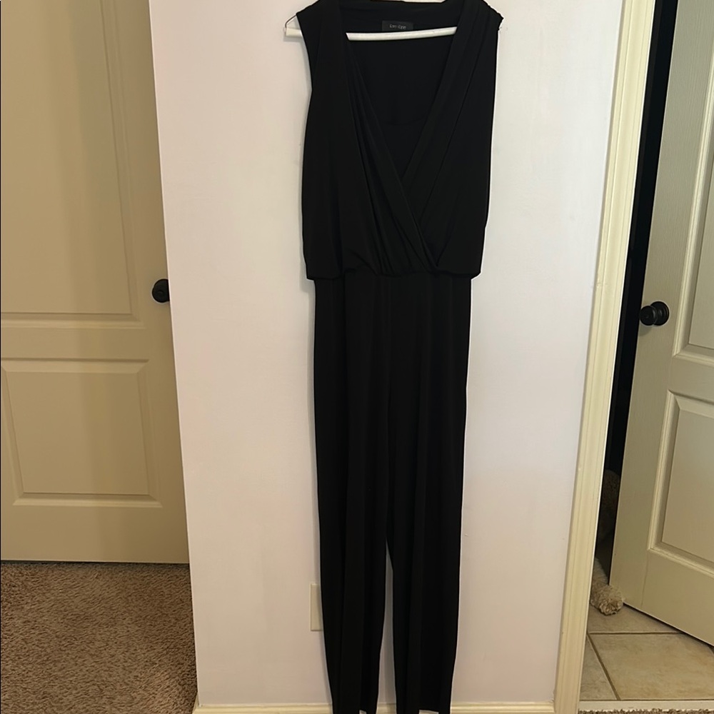 Karen Kane Black Sleeveless Jumpsuit Large